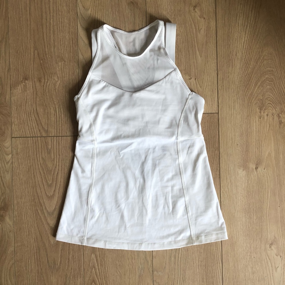 Lululemon white tank with mesh details - like new - Picture 1 of 4